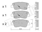 METELLI Комплект тормозных колодок, дисковый тормоз 22-0886-1