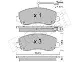 METELLI Комплект тормозных колодок, дисковый тормоз 22-0898-0