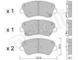 METELLI Комплект тормозных колодок, дисковый тормоз 22-0944-0