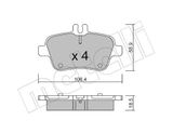 METELLI Комплект тормозных колодок, дисковый тормоз 22-0966-0