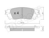 METELLI Комплект тормозных колодок, дисковый тормоз 22-1041-0