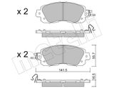 METELLI Комплект тормозных колодок, дисковый тормоз 22-1080-0