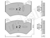 METELLI Комплект тормозных колодок, дисковый тормоз 22-1170-1