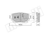 METELLI Комплект тормозных колодок, дисковый тормоз 22-1229-0