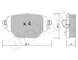 METELLI Комплект тормозных колодок, дисковый тормоз 22-1246-0