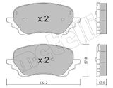 METELLI Комплект тормозных колодок, дисковый тормоз 22-1247-0