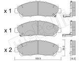 METELLI Комплект тормозных колодок, дисковый тормоз 22-1291-0