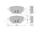METELLI Комплект тормозных колодок, дисковый тормоз 22-1352-0