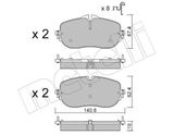 METELLI Комплект тормозных колодок, дисковый тормоз 22-1355-0