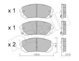 METELLI Комплект тормозных колодок, дисковый тормоз 22-1373-0