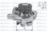 DOLZ Vattenpump, motorkylning A180