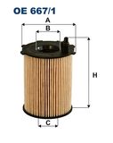 FILTRON Eļļas filtrs OE 667/1