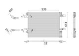 MAHLE Kondensor, klimatanläggning AC 943 000P