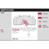 MERITOR Комплект тормозных колодок, дисковый тормоз MDP5332SK