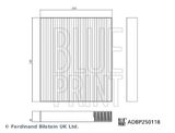 BLUE PRINT Filtrs, Salona telpas gaiss ADBP250118