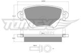 TOMEX Brakes Bromsbeläggssats, skivbroms TX 12-59