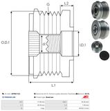 AS-PL Frihjulskoppling, generator AFP0011(V)