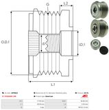 AS-PL Frihjulskoppling, generator AFP0022