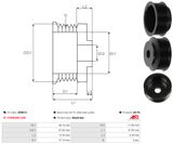 AS-PL Remskiva, generator AP0013