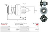 AS-PL Привод с механизмом свободного хода, стартер SD0014