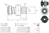 AS-PL Привод с механизмом свободного хода, стартер SD0023