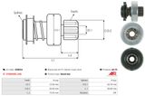 AS-PL Привод с механизмом свободного хода, стартер SD0024
