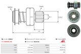 AS-PL Привод с механизмом свободного хода, стартер SD0042