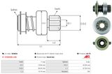 AS-PL Привод с механизмом свободного хода, стартер SD4004