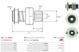 AS-PL Привод с механизмом свободного хода, стартер SD4010