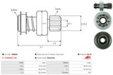 AS-PL Привод с механизмом свободного хода, стартер SD6002