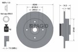 PAGID Тормозной диск 54941NC