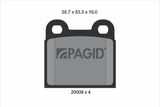 PAGID Комплект тормозных колодок, дисковый тормоз T0455N