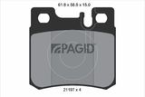 PAGID Комплект тормозных колодок, дисковый тормоз T1014N