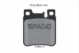 PAGID Комплект тормозов, дисковый тормозной механизм T1050N-52156N-00