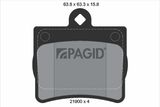 PAGID Комплект тормозных колодок, дисковый тормоз T1139N