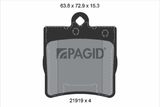 PAGID Комплект тормозных колодок, дисковый тормоз T1198N