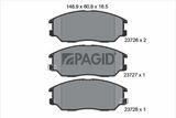 PAGID Комплект тормозных колодок, дисковый тормоз T1400N