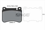 PAGID Комплект тормозных колодок, дисковый тормоз T1549N