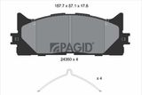 PAGID Комплект тормозных колодок, дисковый тормоз T1605N