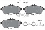 PAGID Комплект тормозов, дисковый тормозной механизм T1622N-54650N-00