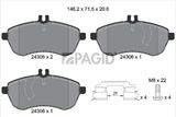 PAGID Комплект тормозов, дисковый тормозной механизм T1623N-54596N-00