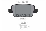PAGID Комплект тормозных колодок, дисковый тормоз T1696N