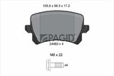PAGID Piduriklotside komplekt, ketaspidur T1699N