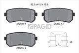PAGID Комплект тормозных колодок, дисковый тормоз T2138N