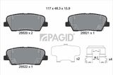 PAGID Комплект тормозных колодок, дисковый тормоз T2175N