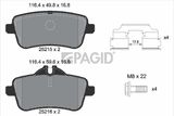 PAGID Комплект тормозных колодок, дисковый тормоз T2214N