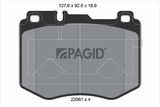 PAGID Комплект тормозных колодок, дисковый тормоз T2378N
