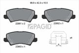 PAGID Комплект тормозных колодок, дисковый тормоз T2730N