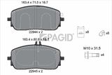 PAGID Комплект тормозов, дисковый тормозной механизм T2799N-56166N-00
