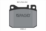 PAGID Комплект тормозных колодок, дисковый тормоз T4135N